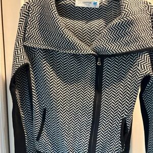 Anthro Sparrow Monochrome Chevron Knit Sweater